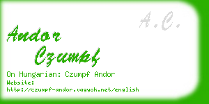 andor czumpf business card